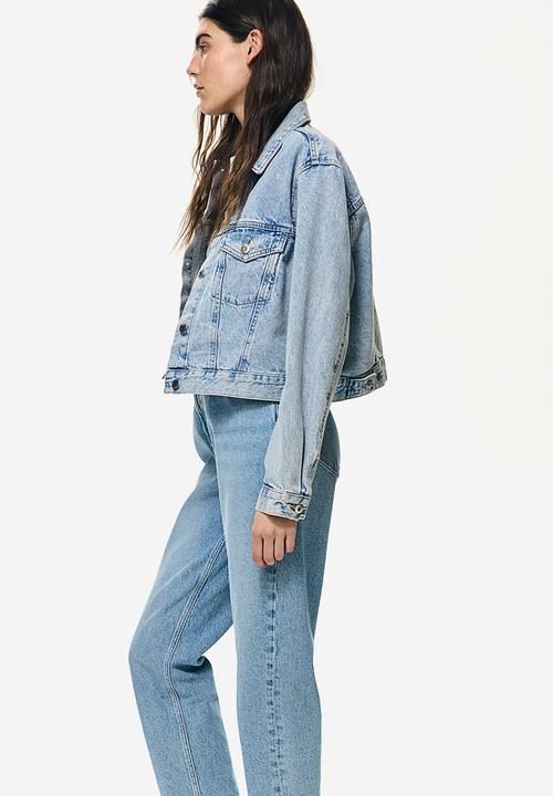 H&M - Slim mom high ankle jeans - light denim blue 
