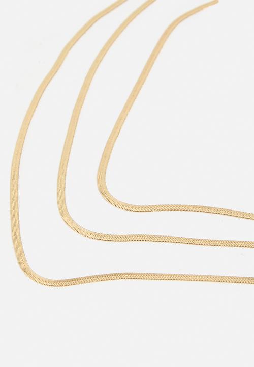 Tessa Design - Gabriella multi row chain-gold