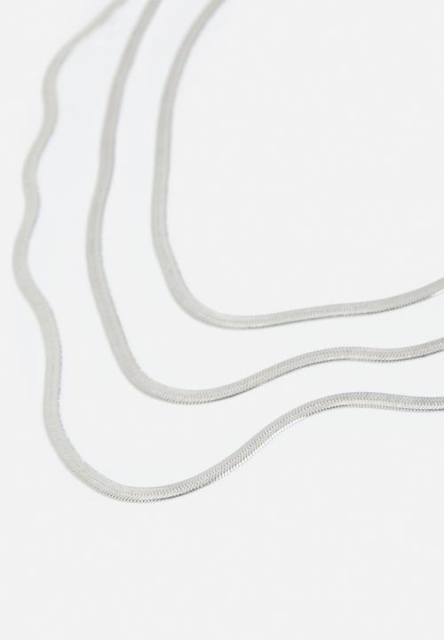 Tessa Design - Gabriella multi row chain-silver