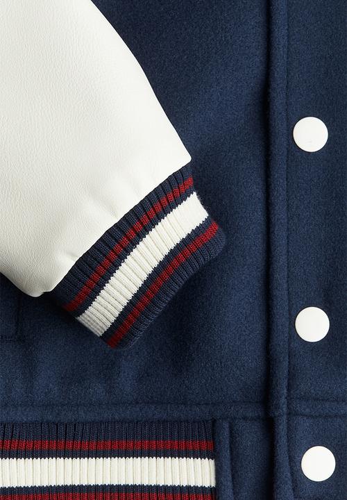 H&M - Padded baseball jacket -  navy blue/chicago 