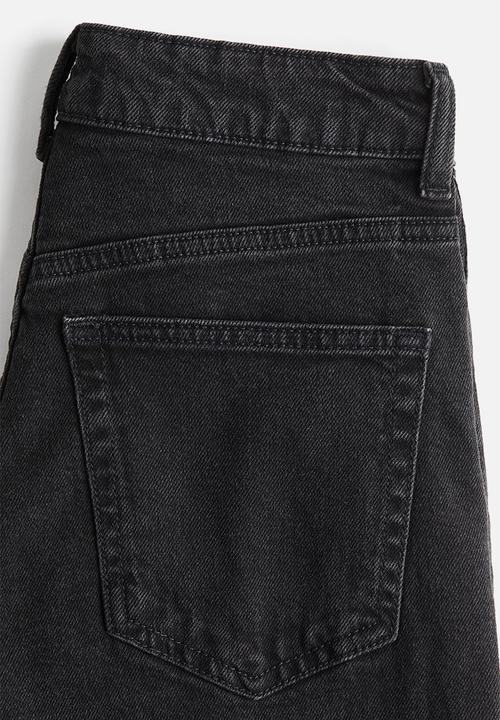 H&M - Slim mom high ankle jeans - washed black