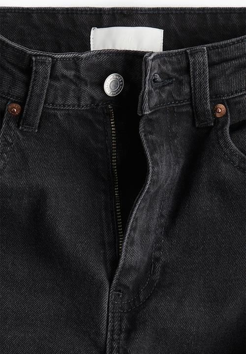 H&M - Slim mom high ankle jeans - washed black