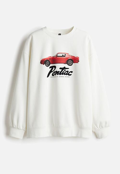 H&M - Oversized printed sweatshirt -  cream/general motors 