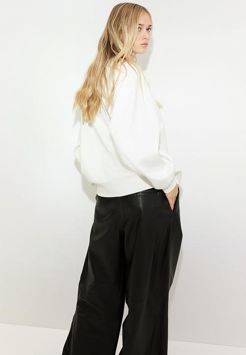 H&M - Oversized printed sweatshirt -  cream/general motors 