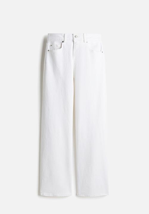 H&M - Wide high jeans - white