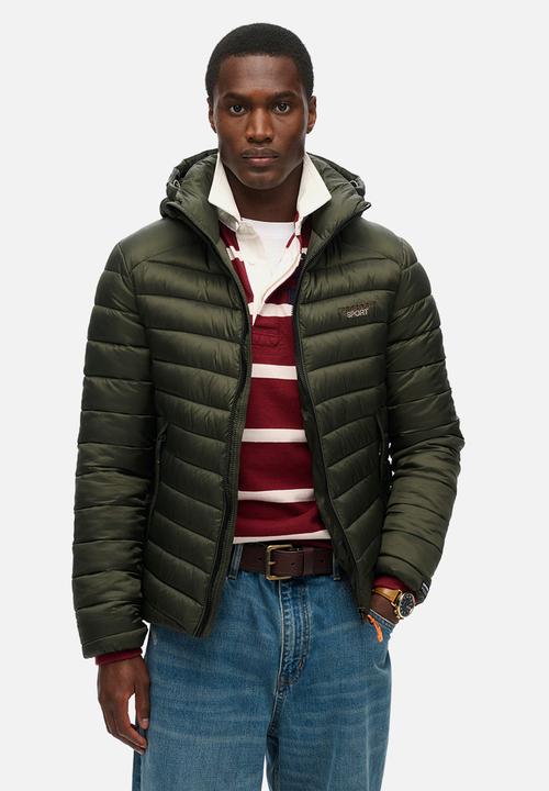 Superdry. - Hooded Fuji Padded Jacket - Army Khaki