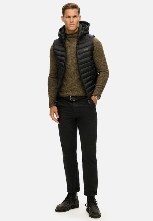 Superdry. - Hooded Fuji Padded Gilet - Black