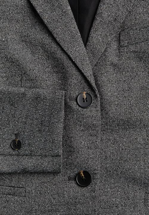 H&M - Fitted blazer - dark grey marl