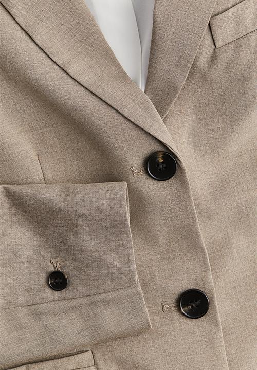 H&M - Fitted blazer - beige marl