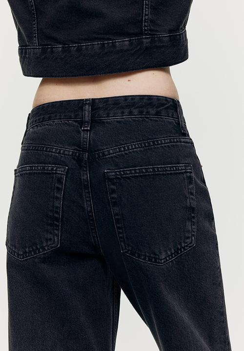 H&M - Wide jeans - black/washed out 