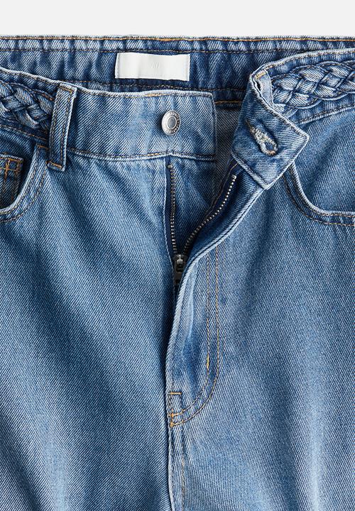 H&M - Wide high jeans - light denim blue