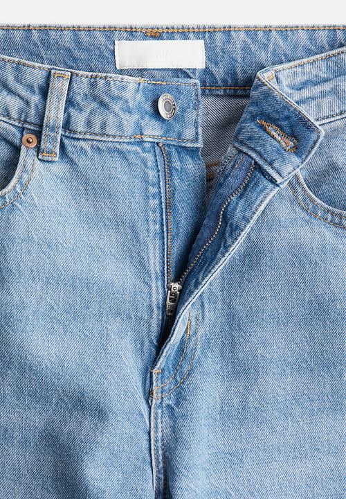H&M - Slim mom high ankle jeans - pale denim blue