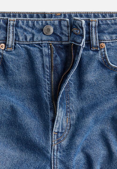 H&M - Slim mom high ankle jeans - denim blue