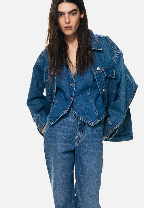 H&M - Slim mom high ankle jeans - denim blue