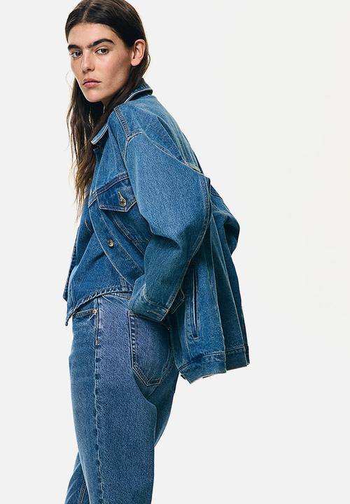 H&M - Slim mom high ankle jeans - denim blue