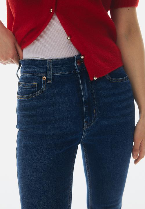 H&M - Skinny high jeans - dark denim blue