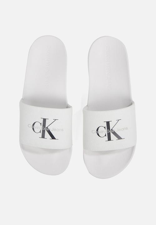 Calvin Klein - Slide monogram - bright white/black
