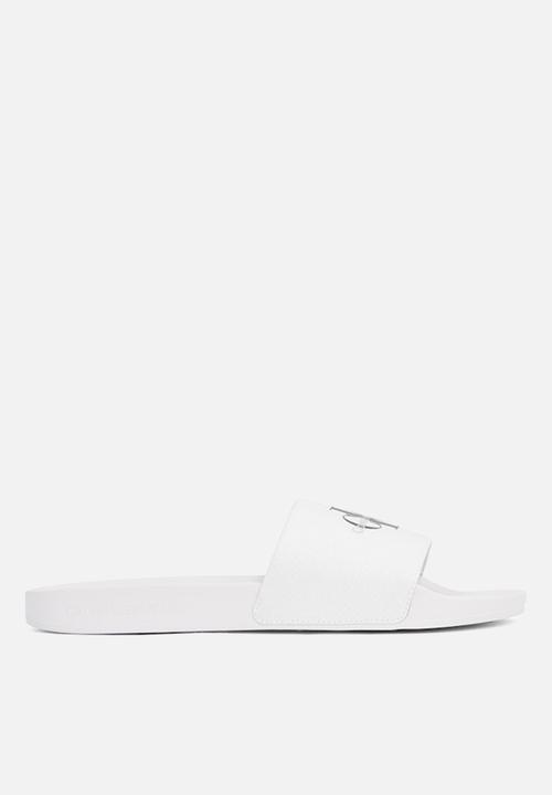 Calvin Klein - Slide monogram - bright white/black