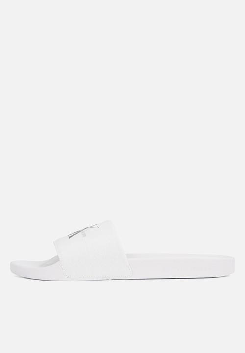 Calvin Klein - Slide monogram - bright white/black