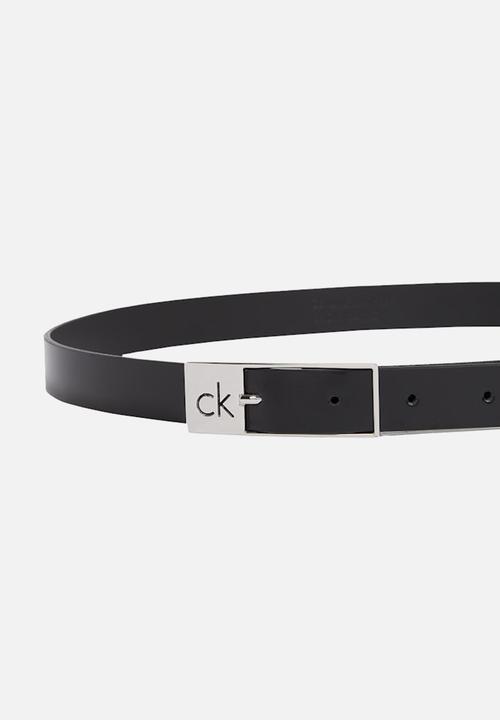 Calvin Klein - Ck cut square buckle 2.0 shiny - pvh black