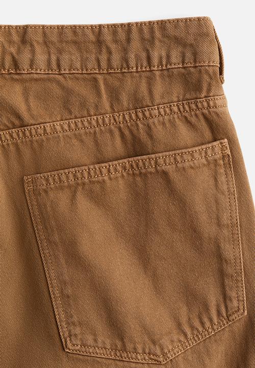H&M - Baggy wide low jeans - dark beige