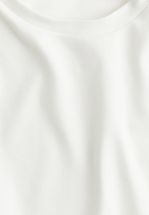 H&M - Fitted T-shirt - cream