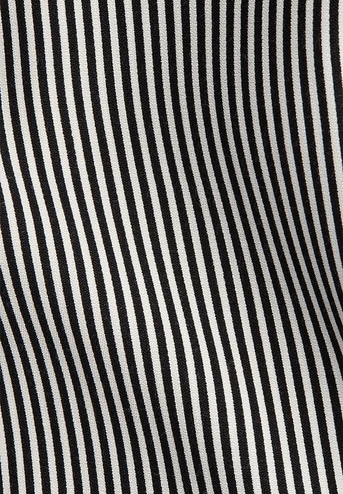 H&M - Straight trousers - black striped 