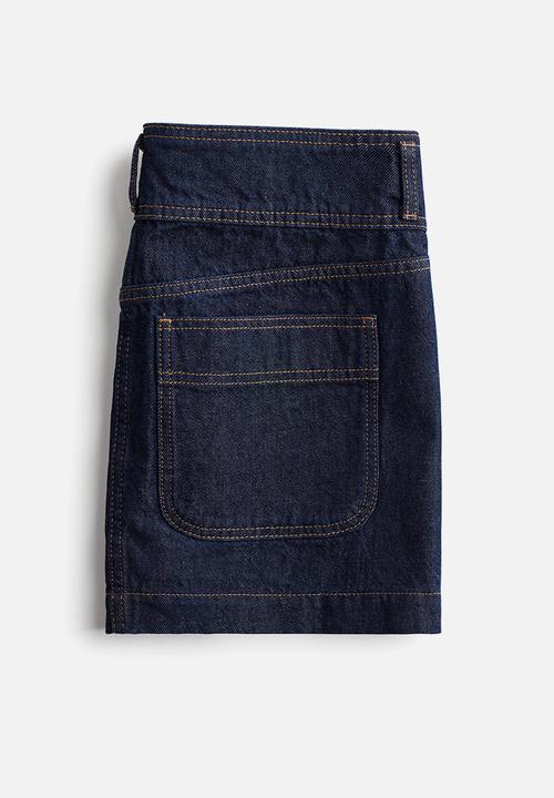 H&M - Mini skirt - dark denim blue