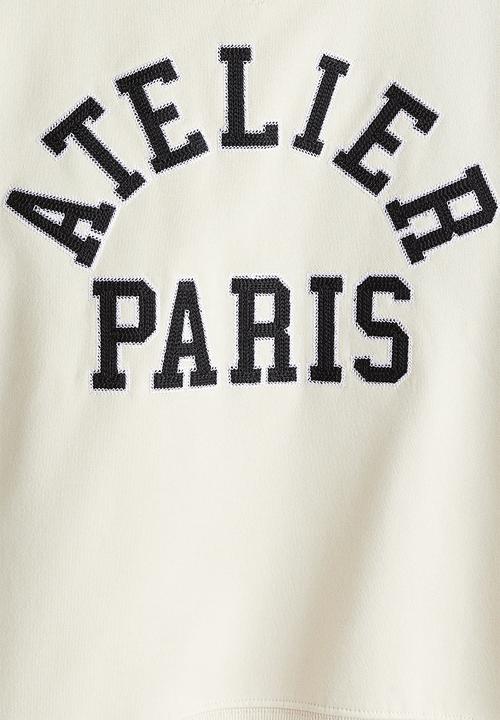 H&M - Text-motif sweatshirt - cream atelier