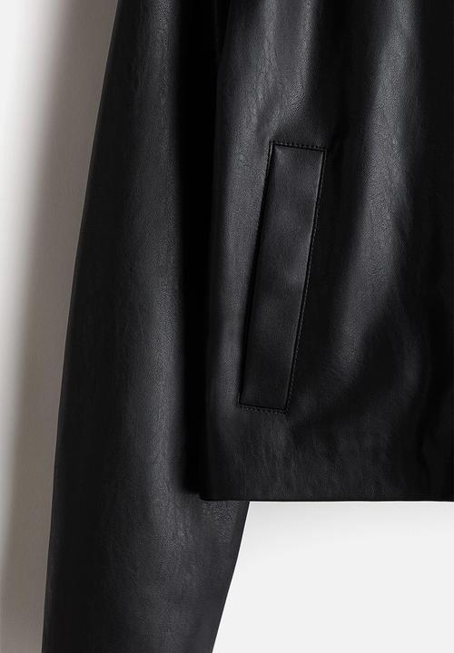 H&M - Raw-edge coated jacket - black