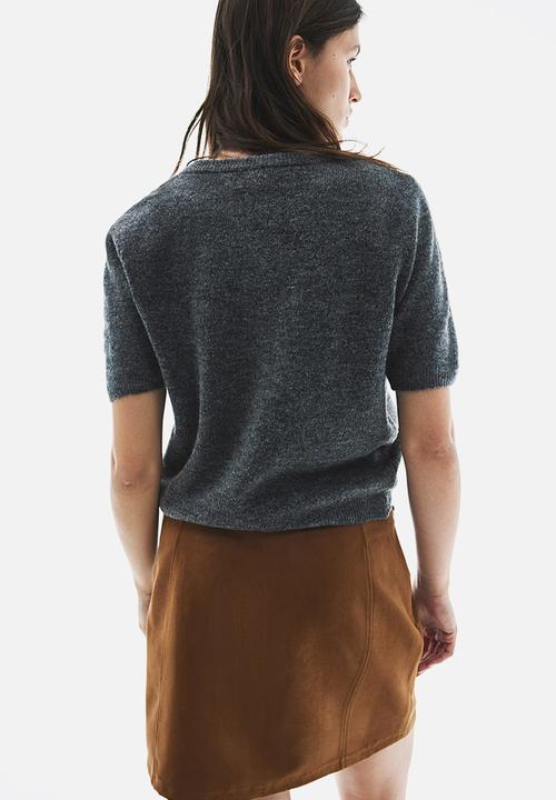 H&M - Knitted cardigan - dark grey marl