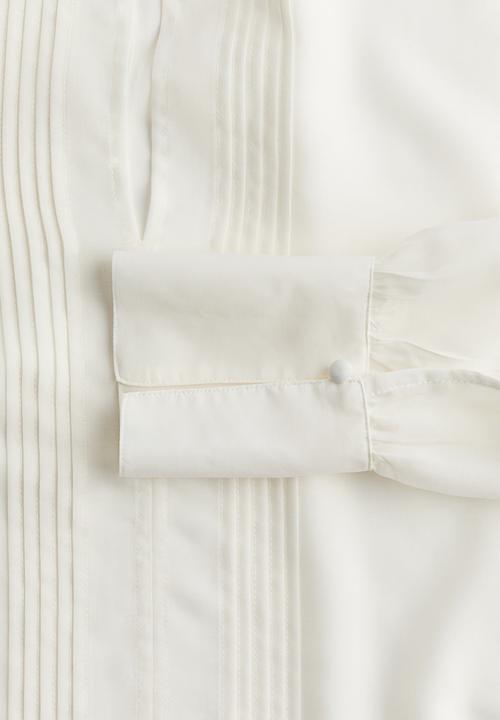 H&M - Sheer pintuck blouse - white