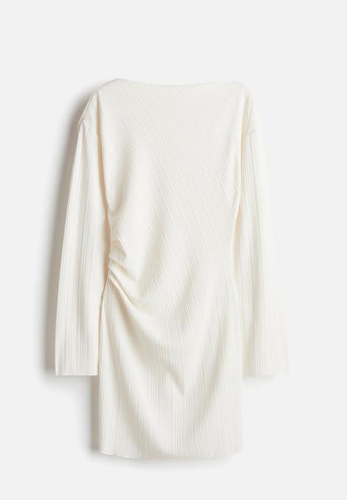 H&M - Draped bodycon dress - cream