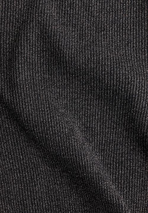H&M - Glittery boat-neck top -  black/silver-coloured