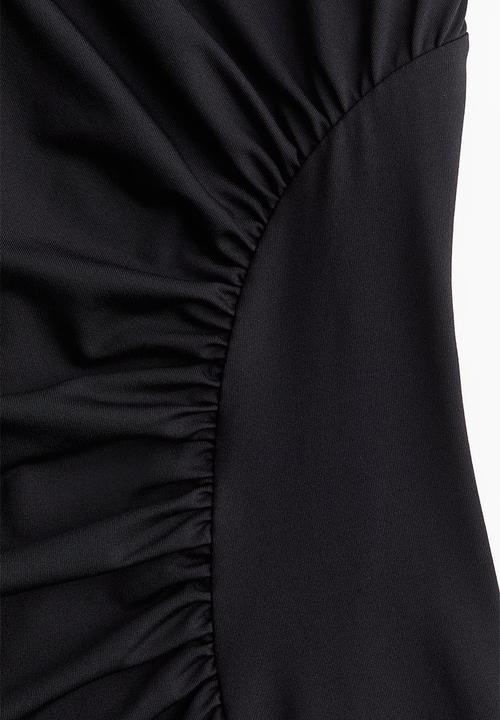 H&M - Draped turtleneck dress - black