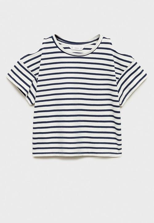 MANGO - T-shirt cutoutr - navy