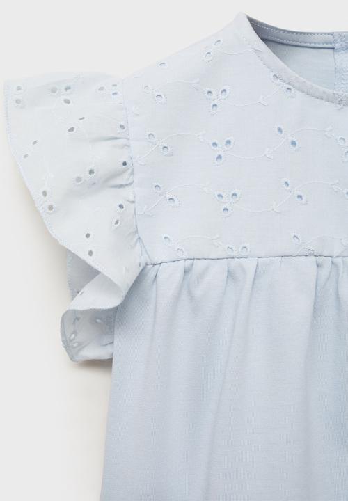 MANGO - T-shirt anita - light pastel blue