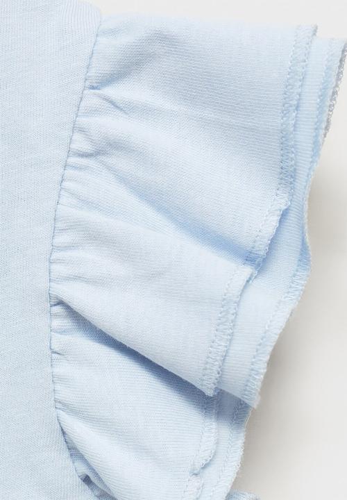 MANGO - T-shirt wave - light pastel blue