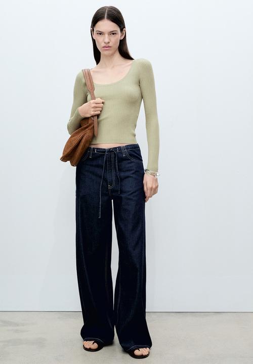 MANGO - Sweater Bamboleo - Beige/Khaki