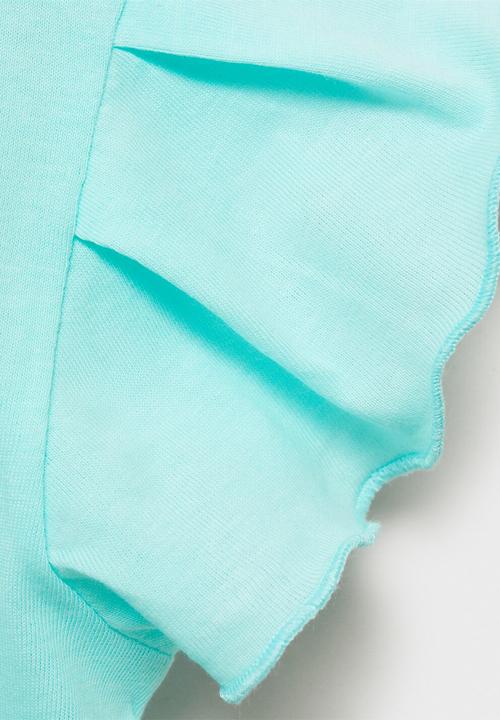 MANGO - T-shirt softb - turquoise aqua