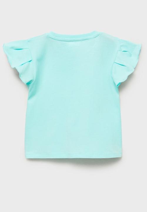 MANGO - T-shirt softb - turquoise aqua