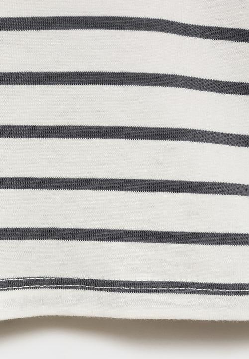 MANGO - T-shirt pawmar - charcoal & white