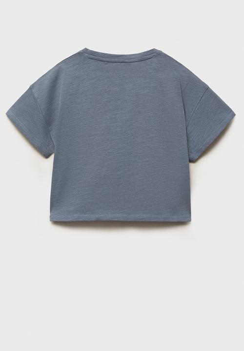 MANGO - T-shirt paris - medium blue