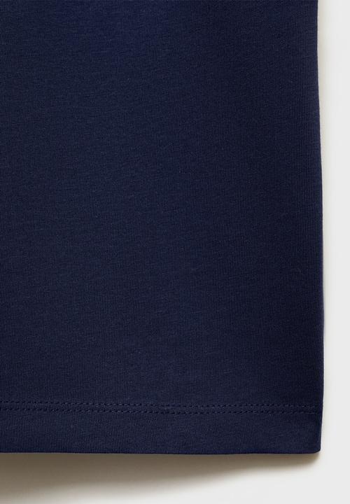 MANGO - T-shirt esen3 - navy