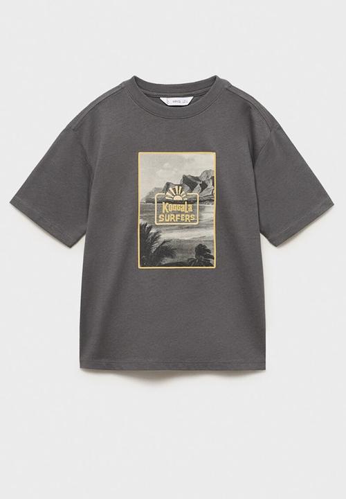 MANGO - T-shirt koggala - charcoal