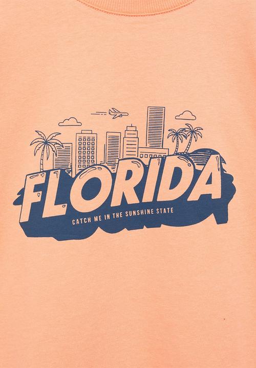MANGO - T-shirt esen4 - orange