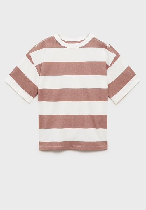 MANGO - T-shirt soder - light pastel pink