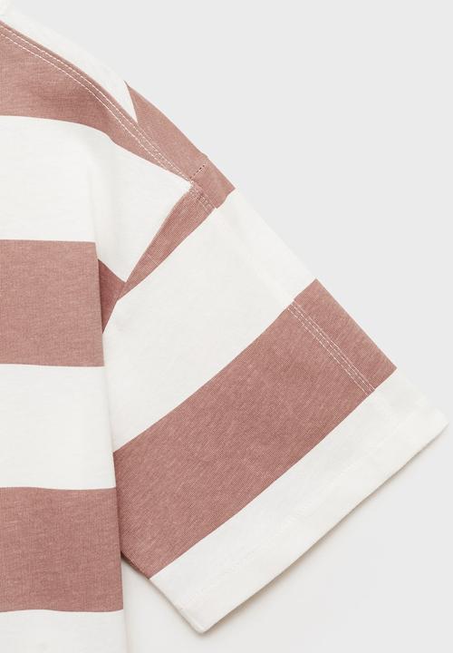 MANGO - T-shirt soder - light pastel pink
