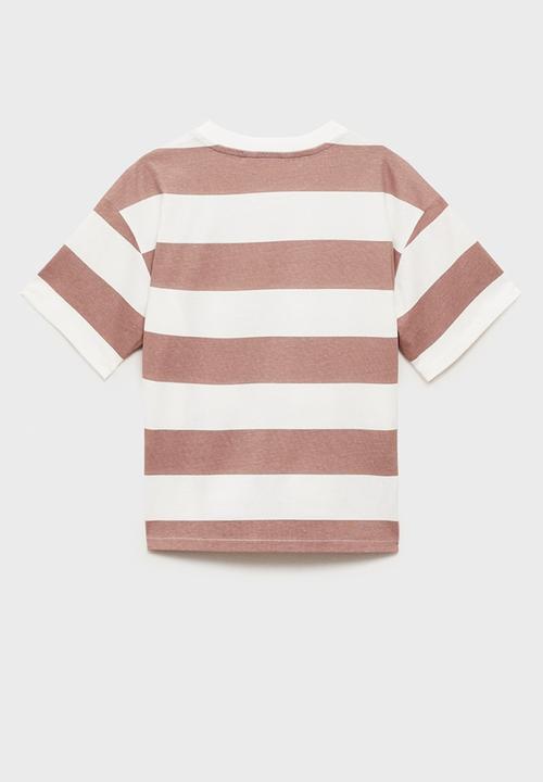 MANGO - T-shirt soder - light pastel pink