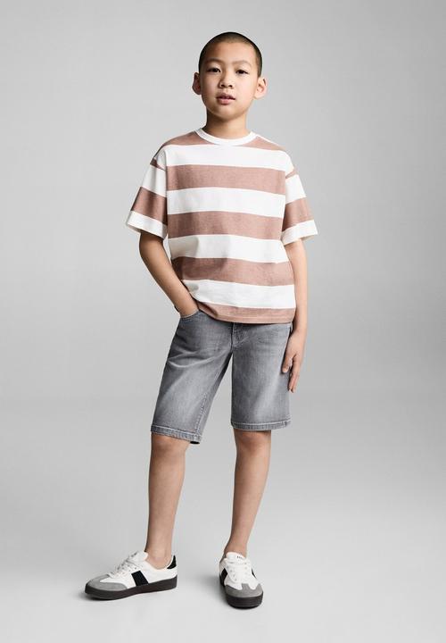 MANGO - T-shirt soder - light pastel pink